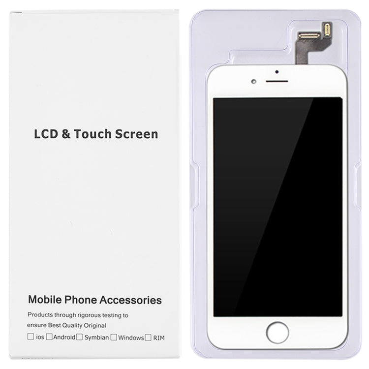 50 PCS Cardboard Packaging White Box for iPhone 6s Plus & 6 Plus LCD Screen and Digitizer Full Assembly