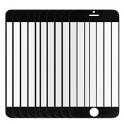 10 PCS for iPhone 6 Plus Front Screen Outer Glass Lens(Black)