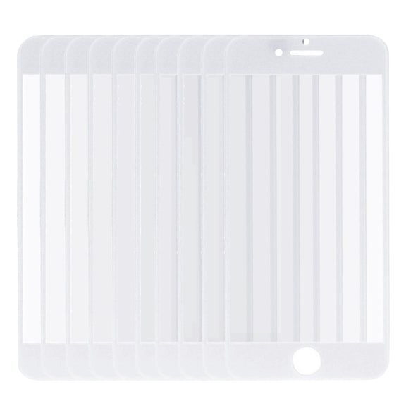 10 PCS for iPhone 6 Plus Front Screen Outer Glass Lens(White)