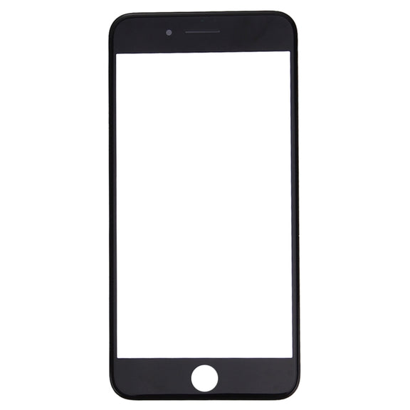 2 in 1 for iPhone 7 (Original Front Screen Outer Glass Lens + Original Frame)(Black)