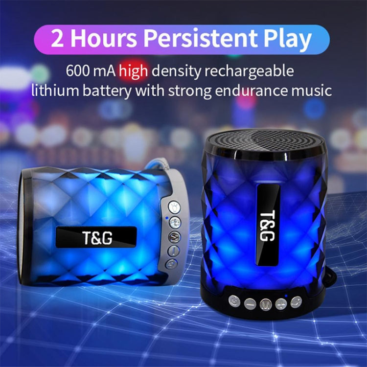 T&G TG155 Bluetooth 4.2 Mini Portable Wireless Bluetooth Speaker with Colorful Lights(Blue)