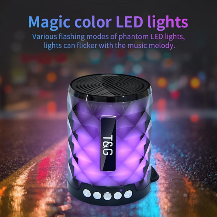 T&G TG155 Bluetooth 4.2 Mini Portable Wireless Bluetooth Speaker with Colorful Lights(Red)