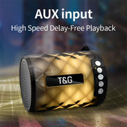 T&G TG155 Bluetooth 4.2 Mini Portable Wireless Bluetooth Speaker with Colorful Lights(Red)