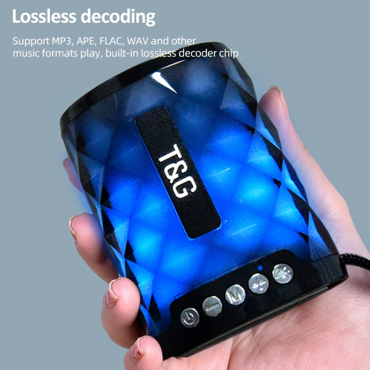 T&G TG155 Bluetooth 4.2 Mini Portable Wireless Bluetooth Speaker with Colorful Lights(Red)