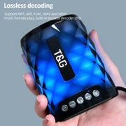T&G TG155 Bluetooth 4.2 Mini Portable Wireless Bluetooth Speaker with Colorful Lights(Red)