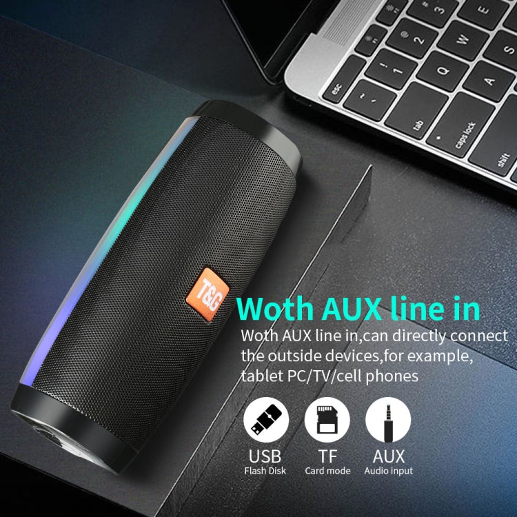 T&G TG157 Bluetooth 4.2 Mini Portable Wireless Bluetooth Speaker with Melody Colorful Lights(Green)