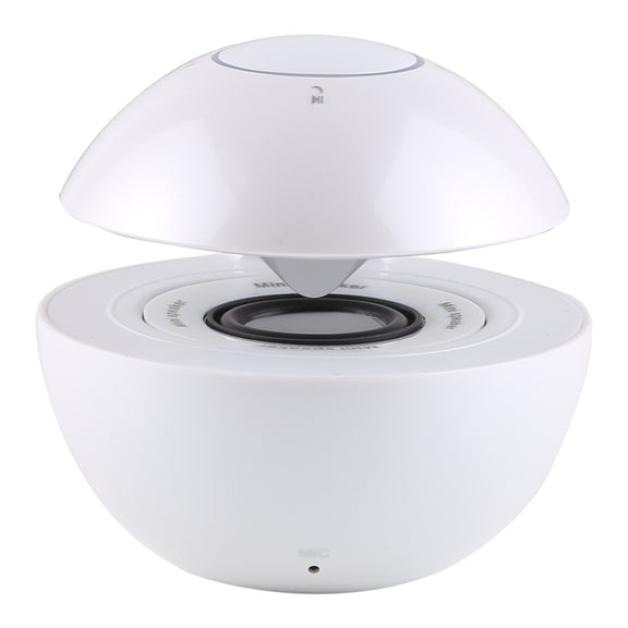 BT-118 Mini Wireless Bluetooth Speaker with Breathing Light, Support Hands-free / TF Card / AUX(White)