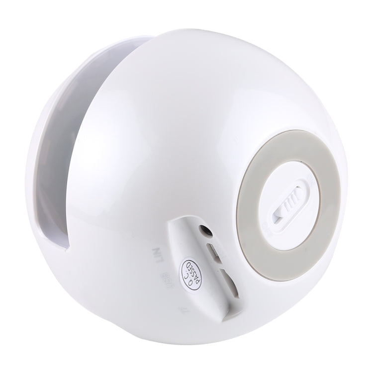 BT-118 Mini Wireless Bluetooth Speaker with Breathing Light, Support Hands-free / TF Card / AUX(White)