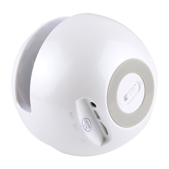 BT-118 Mini Wireless Bluetooth Speaker with Breathing Light, Support Hands-free / TF Card / AUX(White)