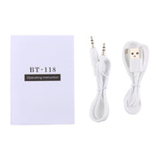 BT-118 Mini Wireless Bluetooth Speaker with Breathing Light, Support Hands-free / TF Card / AUX(White)