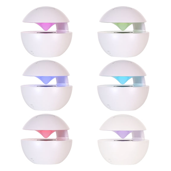 BT-118 Mini Wireless Bluetooth Speaker with Breathing Light, Support Hands-free / TF Card / AUX(White)