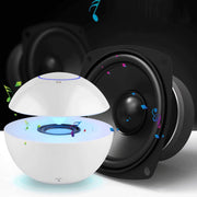 BT-118 Mini Wireless Bluetooth Speaker with Breathing Light, Support Hands-free / TF Card / AUX(White)