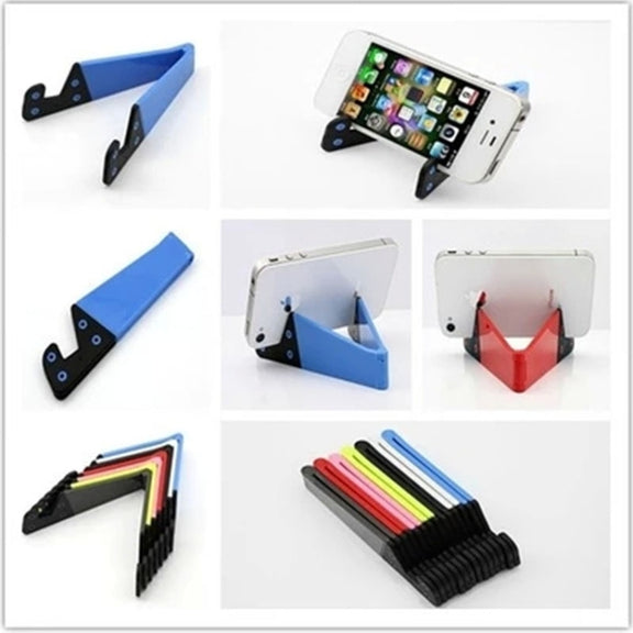 V Shape Universal Mobile Phone Tablet Bracket Holder (Dark Blue)