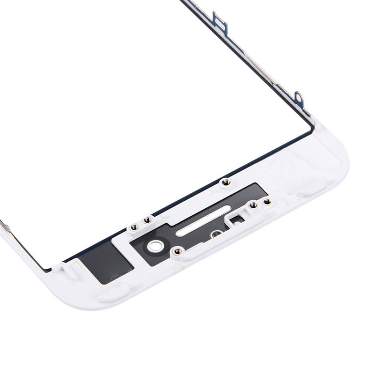 Front Screen Outer Glass Lens with Front LCD Screen Bezel Frame for iPhone 7 (White)