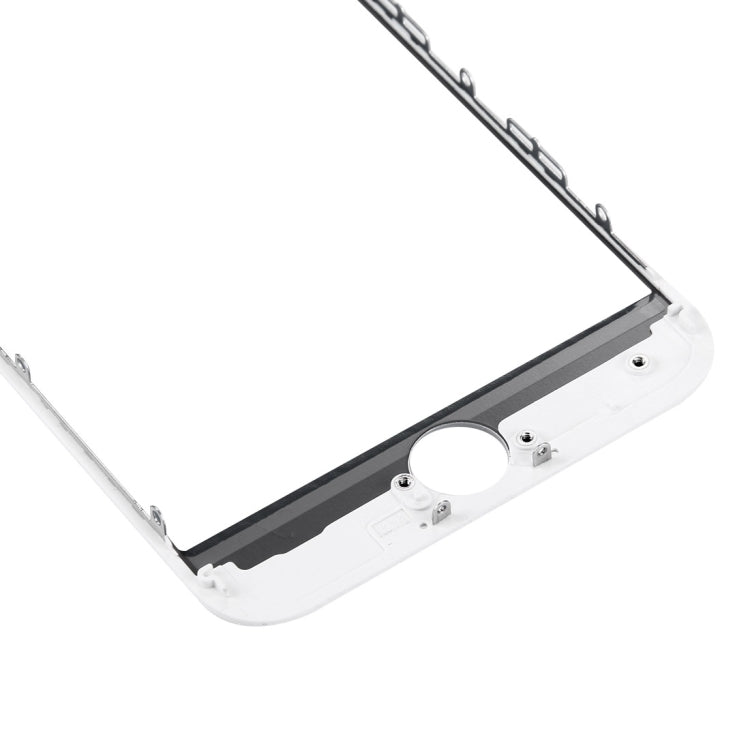 Front Screen Outer Glass Lens with Front LCD Screen Bezel Frame for iPhone 7 (White)
