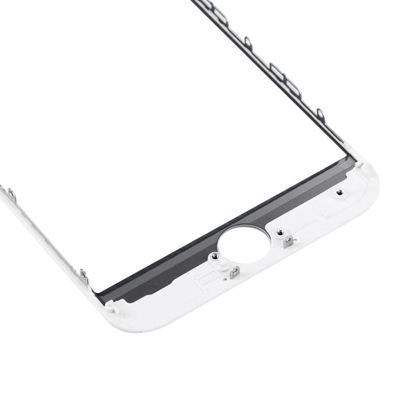 Front Screen Outer Glass Lens with Front LCD Screen Bezel Frame for iPhone 7 (White)