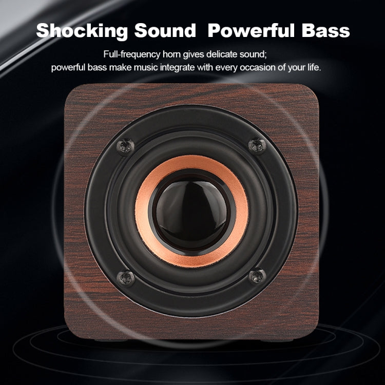 Q1 Wooden Mini Portable Mega Bass Wireless Bluetooth Speaker(Yellow)