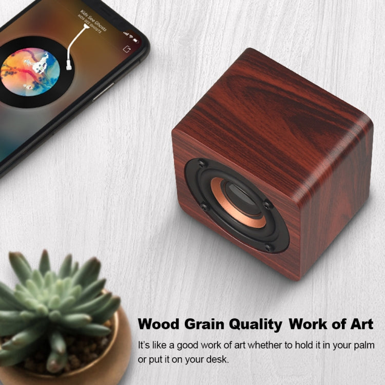 Q1 Wooden Mini Portable Mega Bass Wireless Bluetooth Speaker(Yellow)