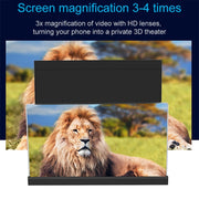 F18 12 inch Rotatable Folding Universal Mobile Phone Screen Amplifier HD Video Amplifier with Block Light Card, Book Shape Version(Blue)