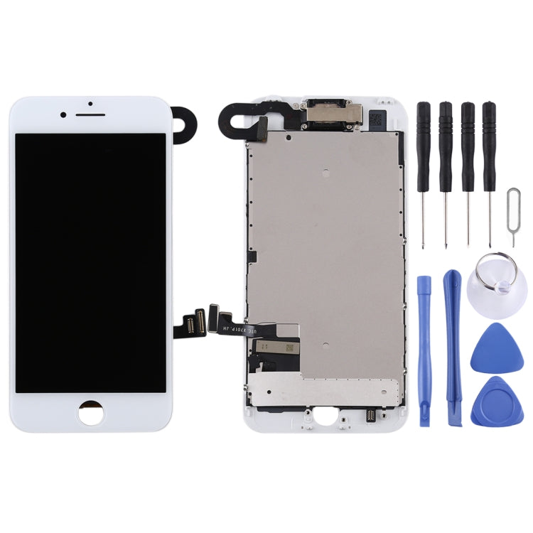 TFT LCD Screen for iPhone 7 with Digitizer Full Assembly include Front Camera (White)
