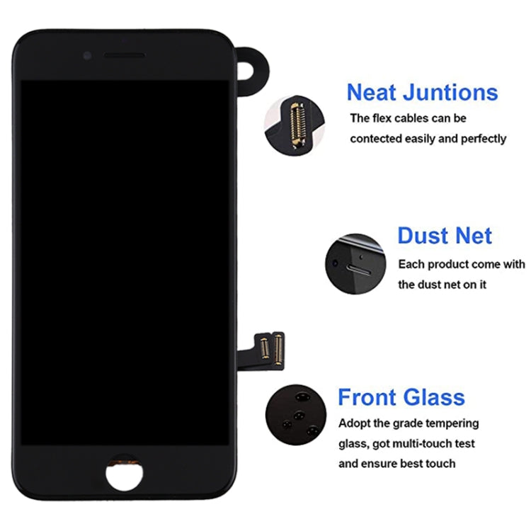 TFT LCD Screen for iPhone 7 with Digitizer Full Assembly include Front Camera (White)
