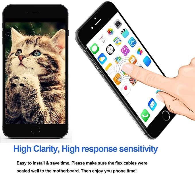 TFT LCD Screen for iPhone 7 with Digitizer Full Assembly include Front Camera (White)