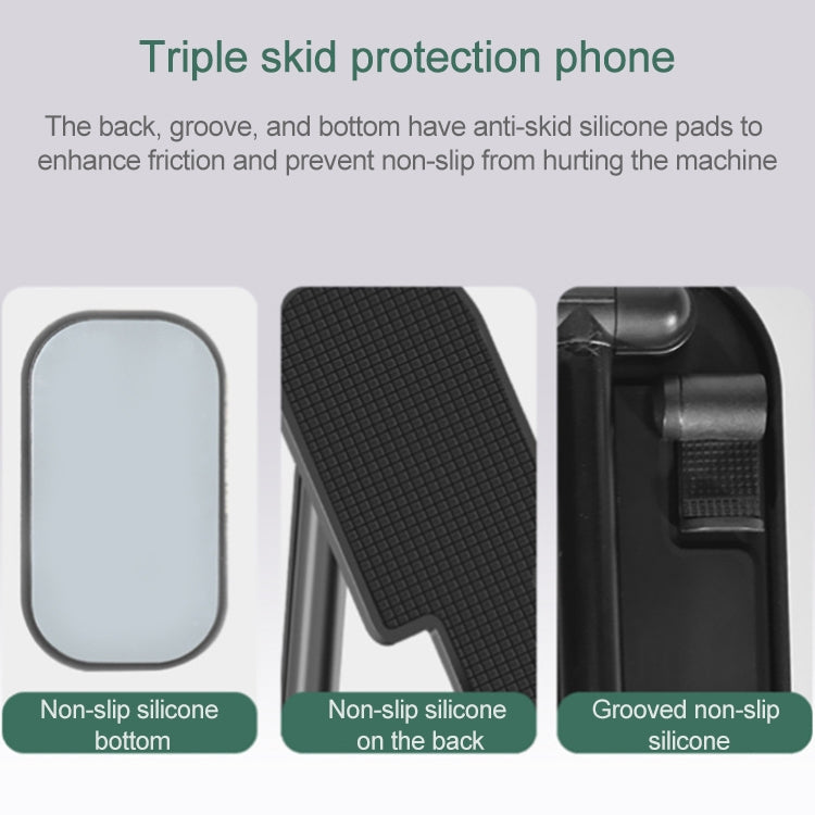 Z01 Universal Folding Retractable Desktop Holder Bracket for Mobile Phone Tablet (White)