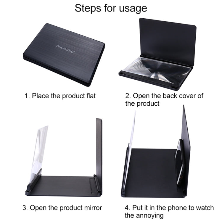 9X Ultra-thin Mobile Phone Eye Protection Screen Magnifier (Black)