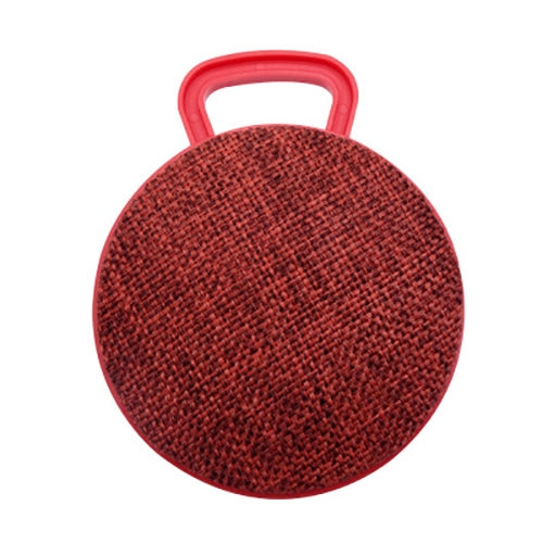A01L Cloth Texture Round Portable Mini Bluetooth Speaker, Support Hands-free Call & TF Card(Red)