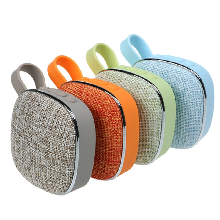 X25new Cloth Texture Square Portable Mini Bluetooth Speaker, Support Hands-free Call & TF Card & AUX(Green)