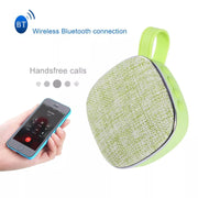 X25new Cloth Texture Square Portable Mini Bluetooth Speaker, Support Hands-free Call & TF Card & AUX(Green)