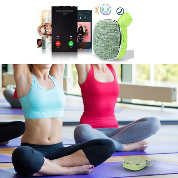 X25new Cloth Texture Square Portable Mini Bluetooth Speaker, Support Hands-free Call & TF Card & AUX(Green)