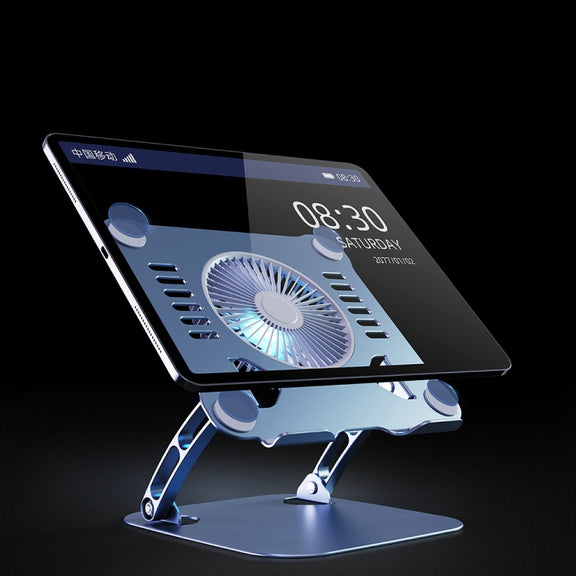 R-JUST HZ22 Dual-purpose Desktop Fan Aluminum Alloy Laptop  Bracket with Light(Tarnish)