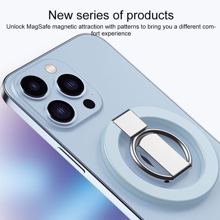 MagSafe Magnetic Adhesive Free Double Joint Ring Holder For iPhone 13 Series / iPhone 12 Series(Black)