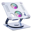R- JUST HZ13-1 Rotating Foldable Multi-Angle Aluminum Alloy Laptop Fan Bracket (Grey) - free shipping - PMC TechLife - Order now!