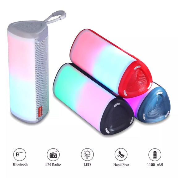 T&G TG357 Portable Wireless Bluetooth Speaker Outdoor Subwoofer with RGB Colorful Light & TWS(Black)