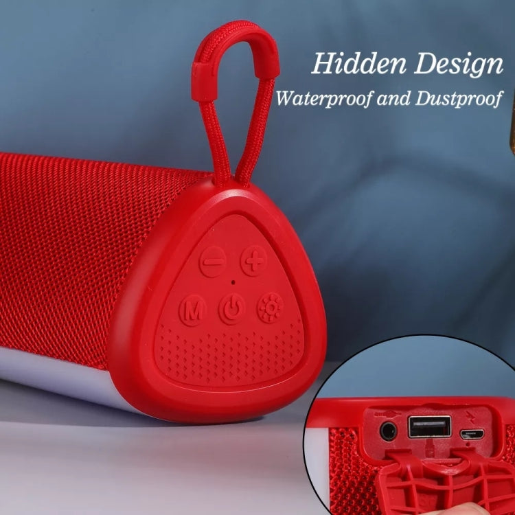 T&G TG357 Portable Wireless Bluetooth Speaker Outdoor Subwoofer with RGB Colorful Light & TWS(Black)