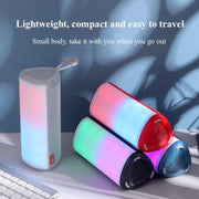 T&G TG357 Portable Wireless Bluetooth Speaker Outdoor Subwoofer with RGB Colorful Light & TWS(Black)