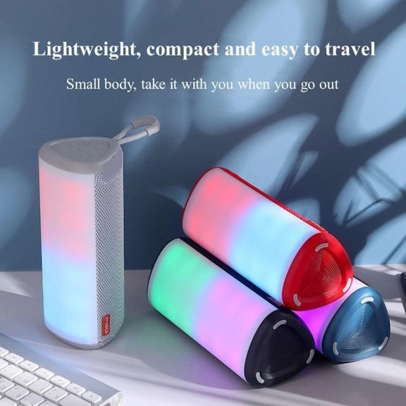 T&G TG357 Portable Wireless Bluetooth Speaker Outdoor Subwoofer with RGB Colorful Light & TWS(Black)