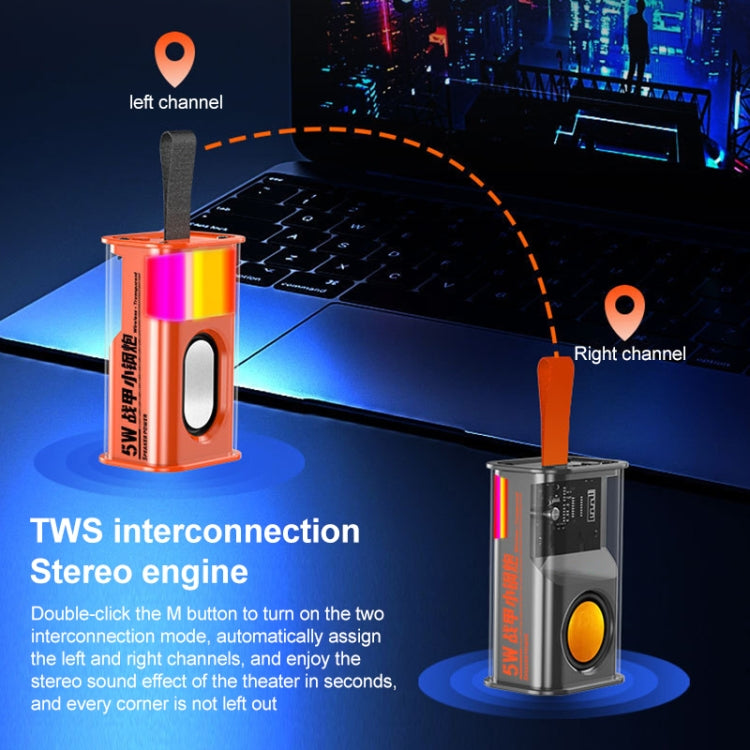 5W Portable Bullet TWS Wireless Bluetooth Speaker (Green)