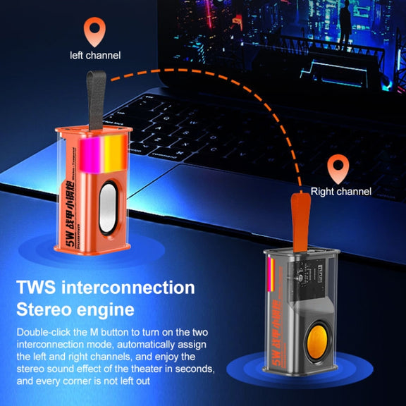 5W Portable Bullet TWS Wireless Bluetooth Speaker (Green)