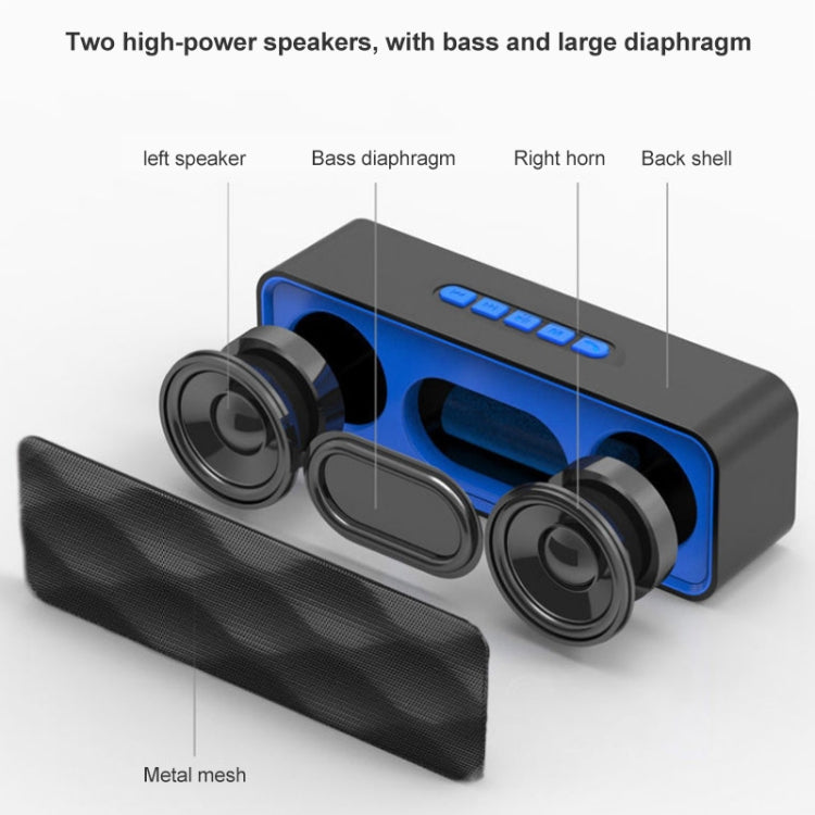 SC211 Pro Outdoor Multi-function Card Wireless Bluetooth Speaker Standard Edition (Black)