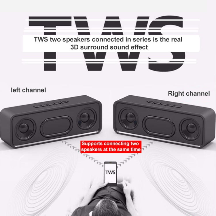 SC211 Pro Outdoor Multi-function Card Wireless Bluetooth Speaker Upgraded Version(Red)