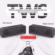 SC211 Pro Outdoor Multi-function Card Wireless Bluetooth Speaker Upgraded Version(Red)