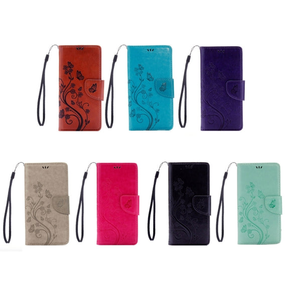 For  iPhone 8 & 7  Pressed Flowers Horizontal Flip Leather Case with Holder & Card Slots & Wallet(Green)