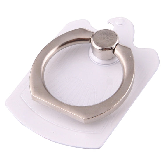 Cmzact CPS-2in1 2 in 1 Eagle Shape 360 Degrees Rotation Magnetic Phone Ring Stent Car Hook Mount(White)