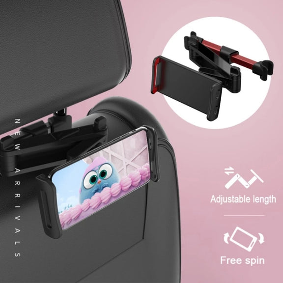 CHZ-06 Retractable Car Backrest Holder for 7-14 inch Mobile Phones / Tablets (Black)