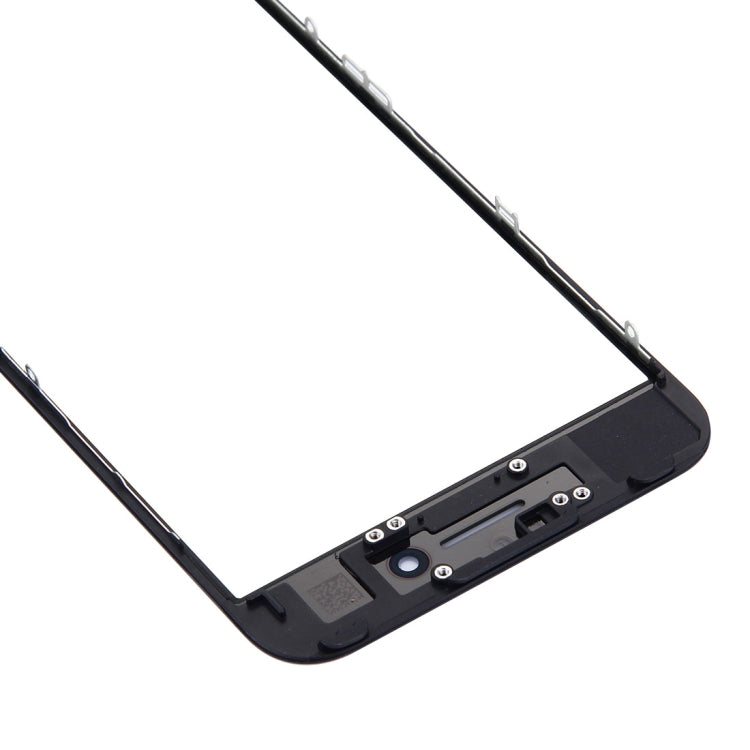 Front Screen Outer Glass Lens with Front LCD Screen Bezel Frame for iPhone 7 (Black)