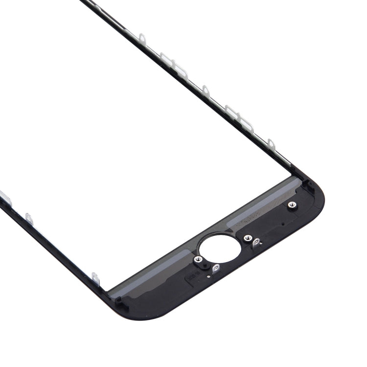 Front Screen Outer Glass Lens with Front LCD Screen Bezel Frame for iPhone 7 (Black)