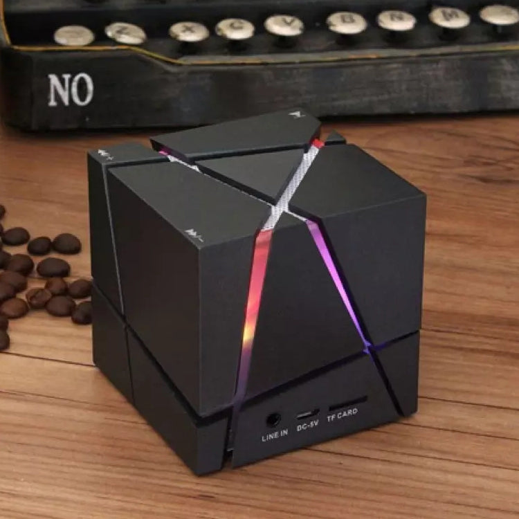 Qone 2 Cube Mini Portable Card Wireless Bluetooth Speaker(Black)